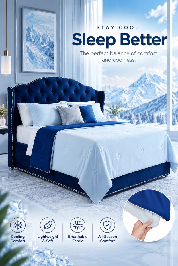 Glacier Reversible Cooling Comforter 170X230