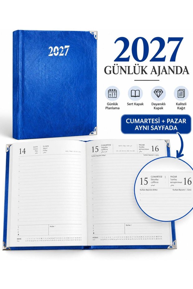 17X24 Faux Leather Agenda 2027