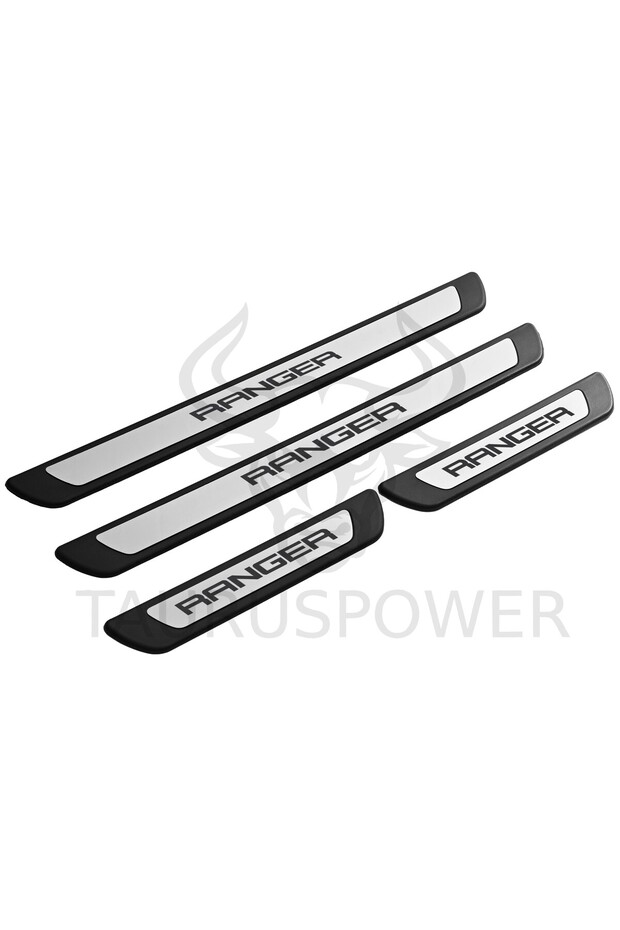 Ford Ranger 2011 and Later Compatible Abs+Chrome Door Sill 4 Pieces