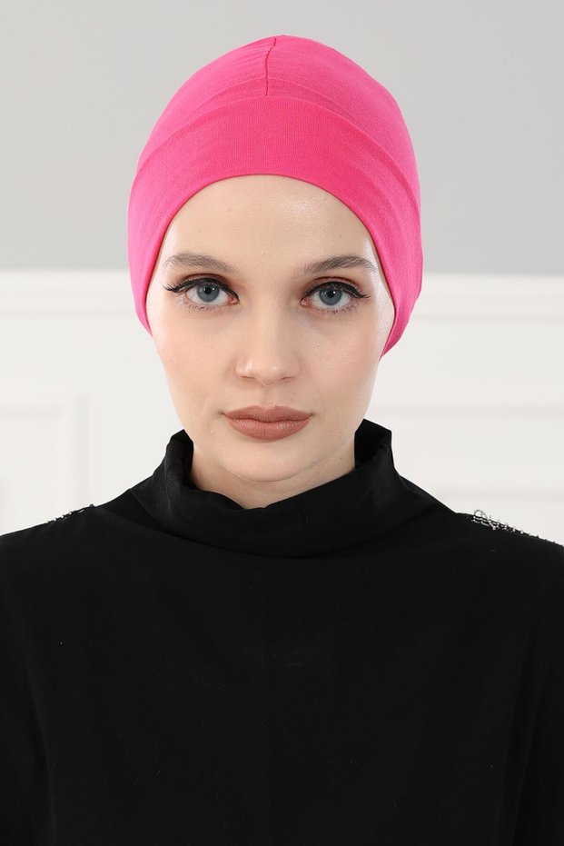 Takçık Combed Cotton Bonnet, B-37 Fuchsia