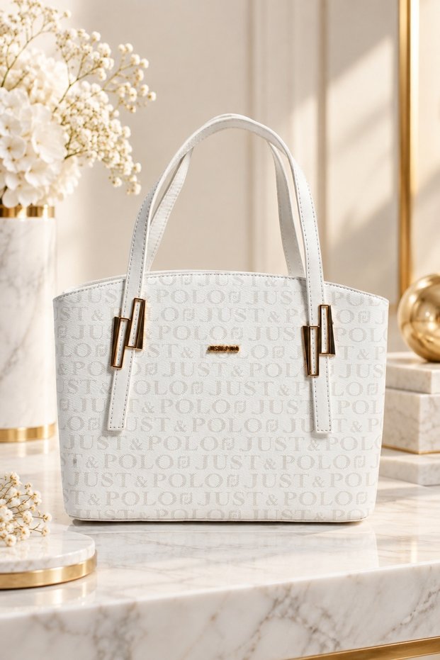 White Original New Season Large Size 5-Piece Hand and Shoulder Bag 28*25 cm