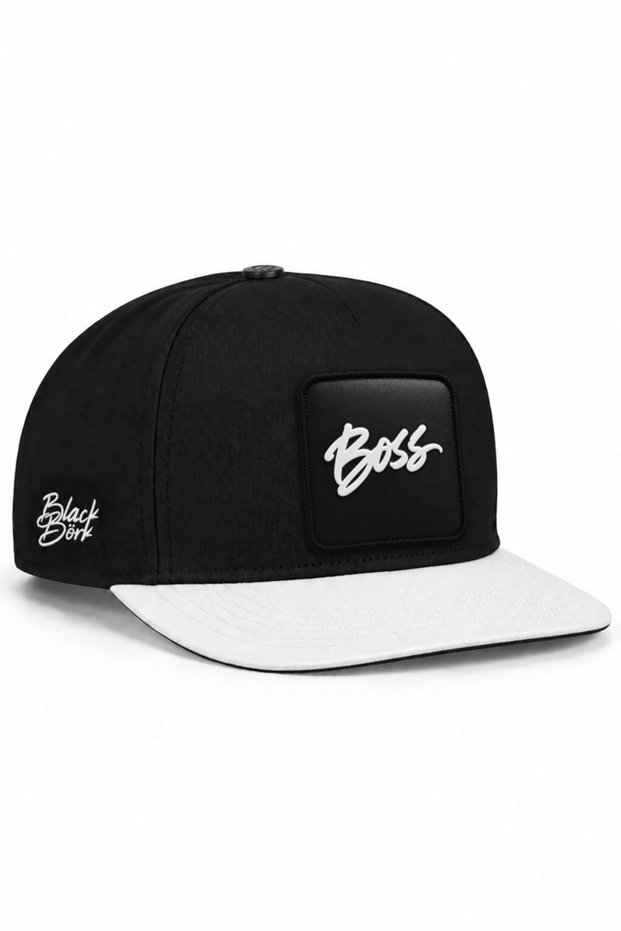 White and Black Hip-Hop Cap with Company Logo