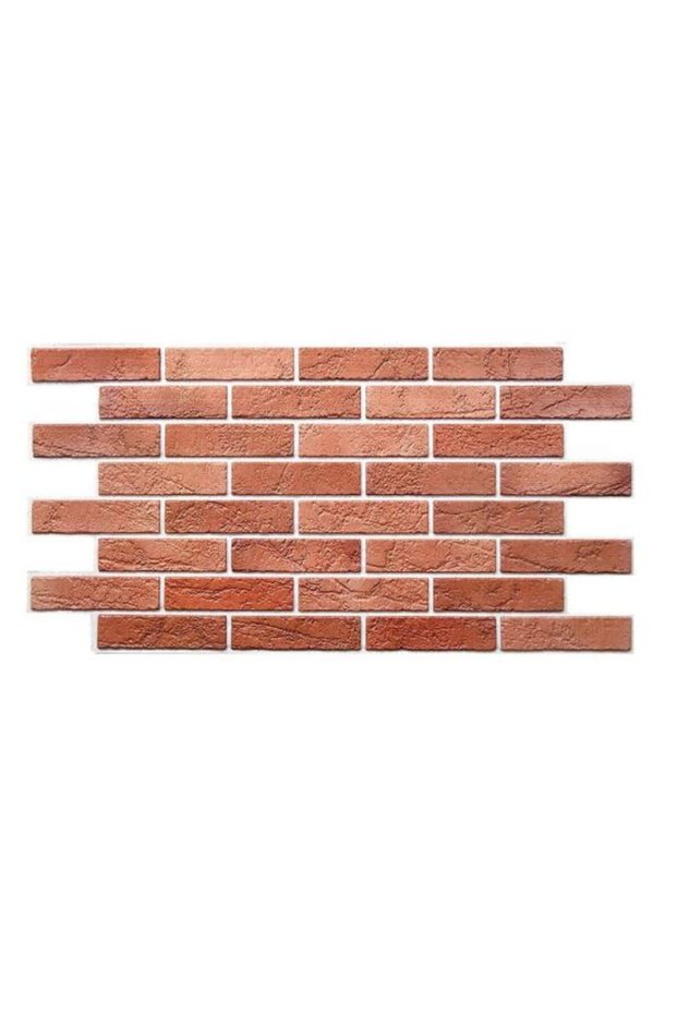 Decorative panel, PVC, 3D brick pattern, brown, 96x48.5 cm