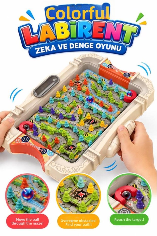 Colorful Maze Intelligence and Balance Game 141 Pieces Box Game Supporting Stem Education