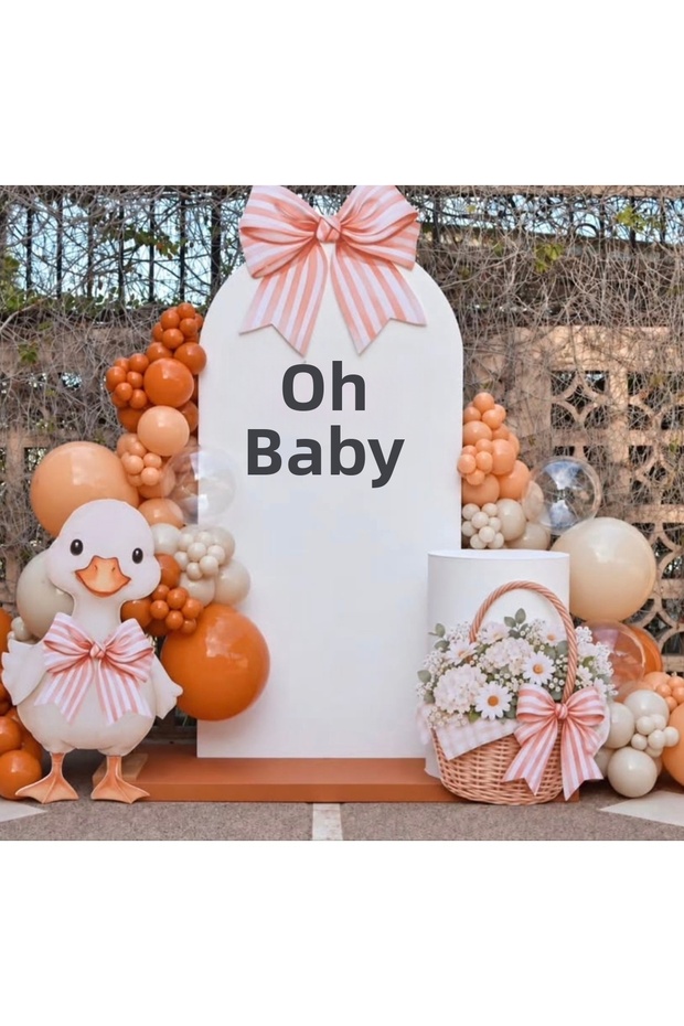 Burnt Orange Peach Sea Sand Balloon Chain Set of 100
