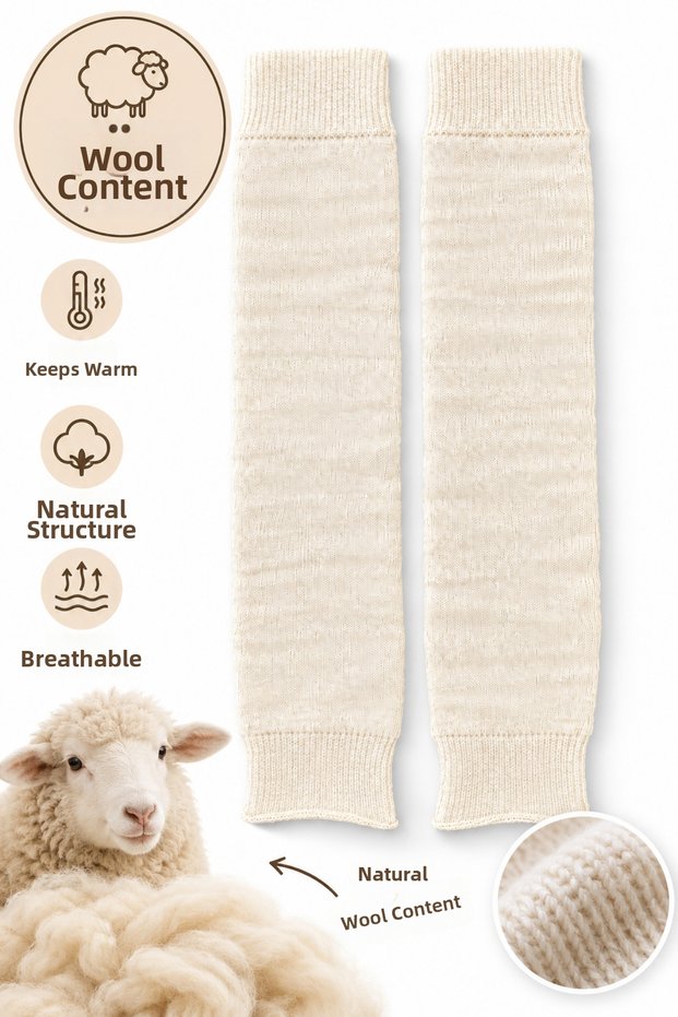 Women's Wool-Blend Long Knitted Leggings – Winter Leg Warmer