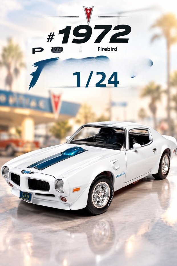 1972 Pontiac Firebird 1/24 Diecast Metal Model Car
