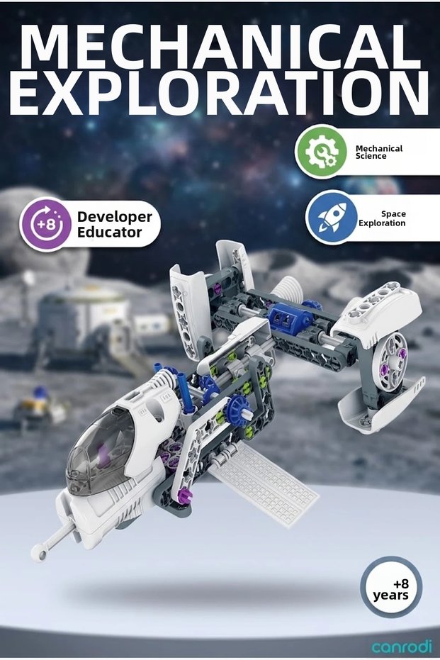 75135Tr Mechanical Laboratory - Spacecraft - Space Explorer +8 Years