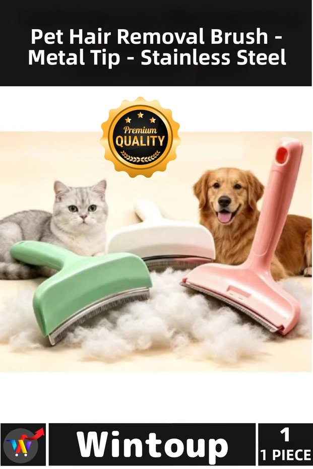 # Comb Cat Dog Massage Effective Stylish Grooming Metal Tip Stainless Steel Pet Hair Collection Comb