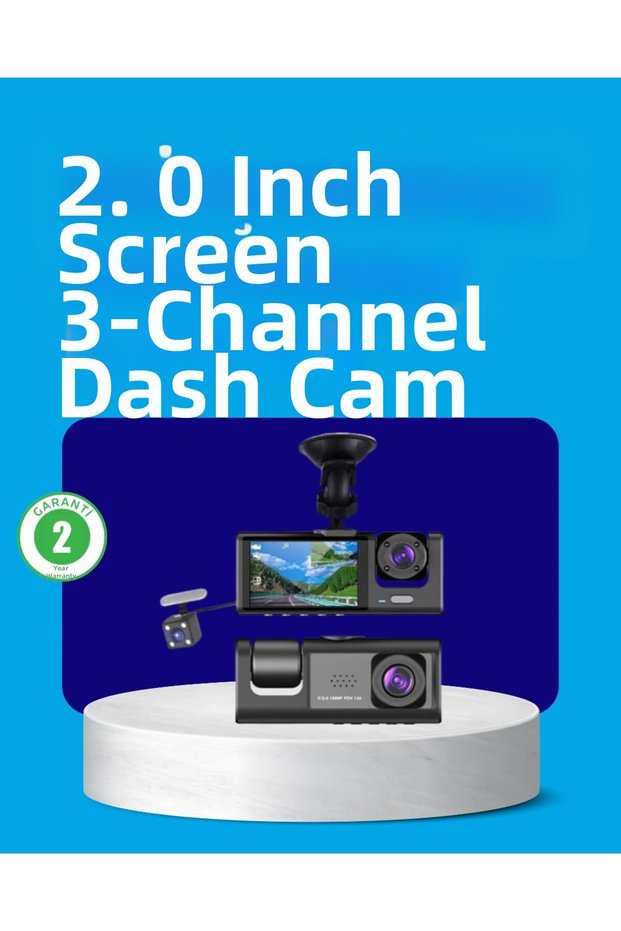 3-Camera In-Car Recorder with Water and Dust Resistant Design