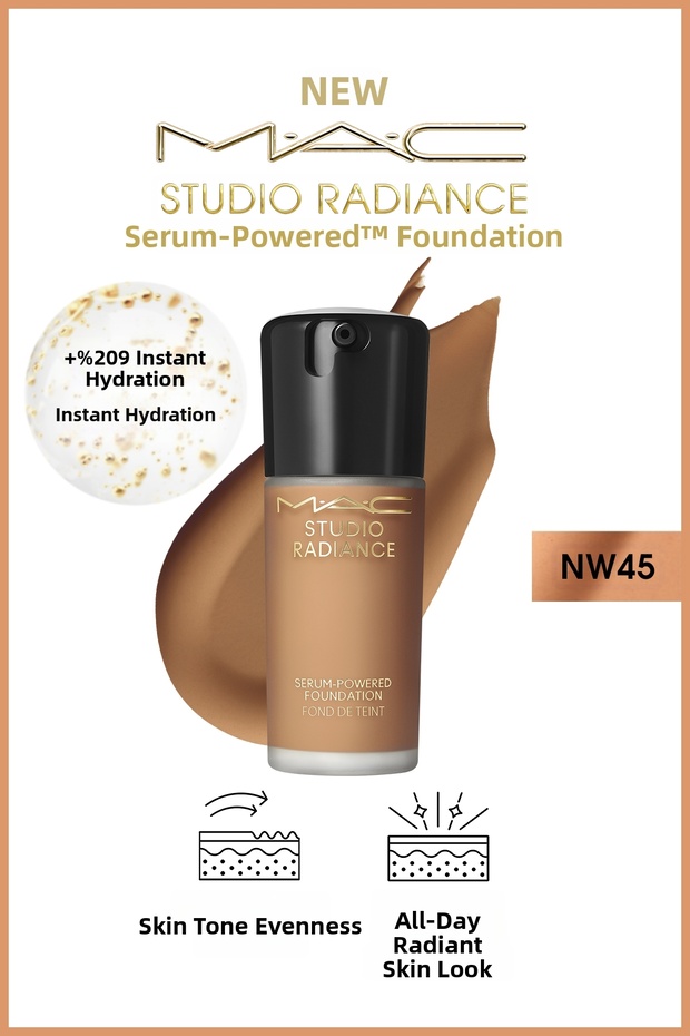 Studio Radiance Serum-Powered ™ Radiant Finish Skin Care Effect Foundation - Nw45 - 30ml