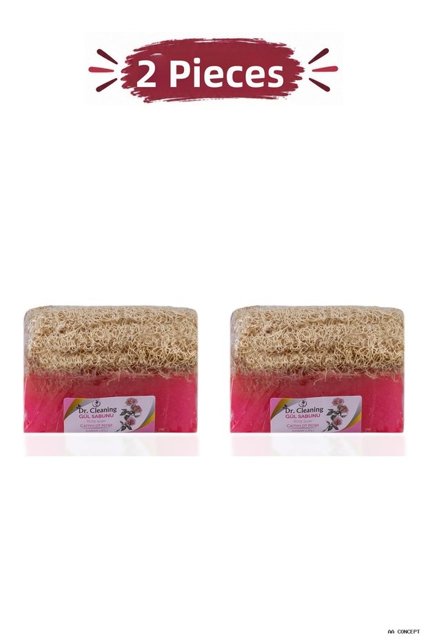 Concepta - Pumpkin Fiber Rose Soap 100 Gr - 2 Pieces (160347) Set Product
