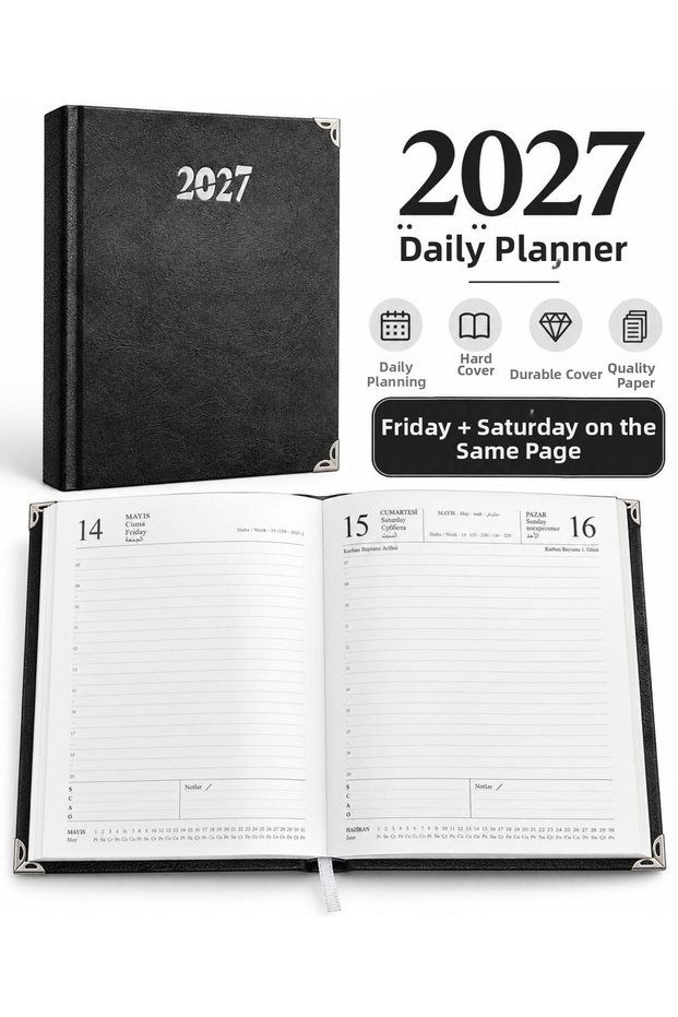 14X20 Faux Leather Agenda 2027