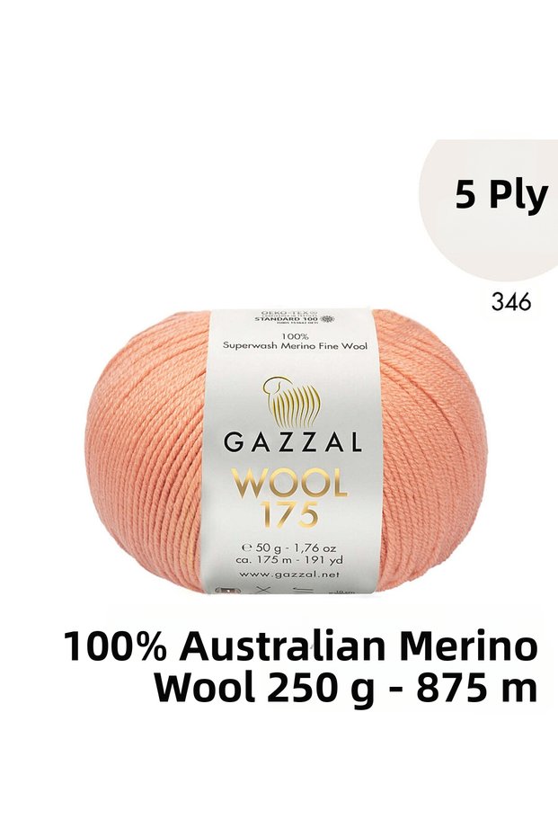 Wool 175 346 - Premium 100% Australian Merino Wool - 5 Yards