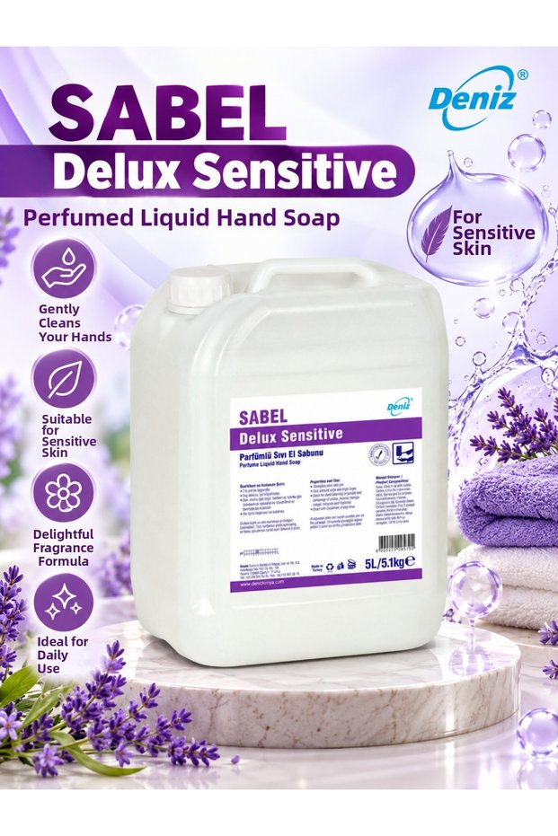 Delux Sensitive Perfumed Liquid Hand Soap 5 L / 5.1 kg for Sensitive Skin