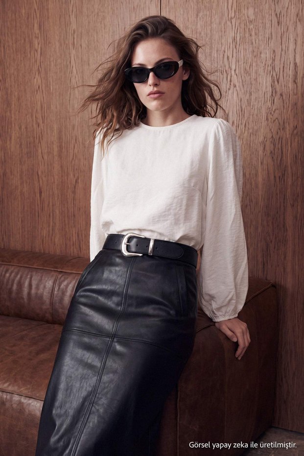 Ecru Basic Woven Blouse Twoaw27Bz00357