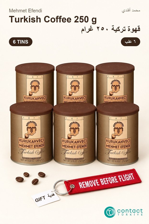 Kurukahveci Turkish Coffee 250 g X 6 Tins