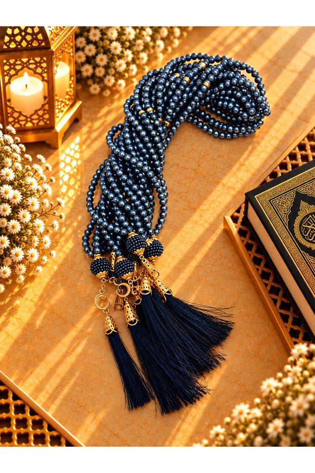 10 Gift Vav Tasseled Plastic Pearl Prayer Prayer Beads (Mevlit-Circumcision-Hajj-Umrah)