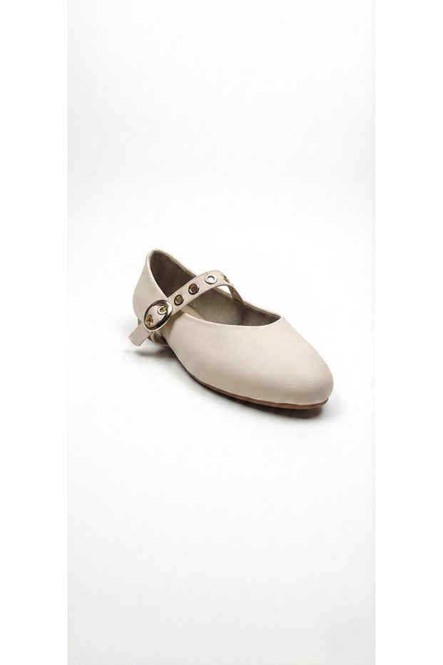 Beige Nubuck Women's Ballerinas 319.027-1155