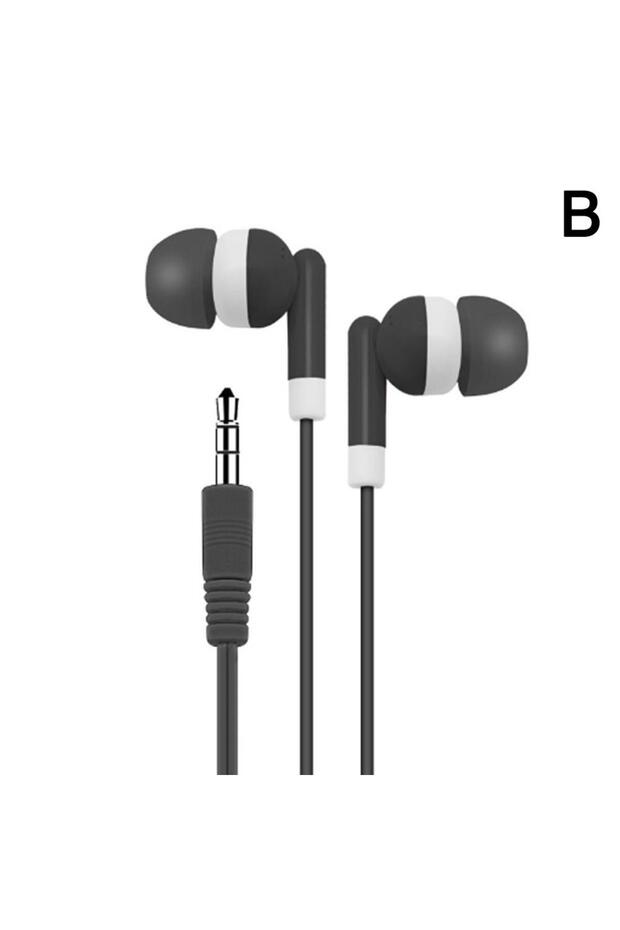 black Wired Headphones HiFi Stereo With Mic Earphones In Ear Color Earphone Universal Tablet 3.5mm M