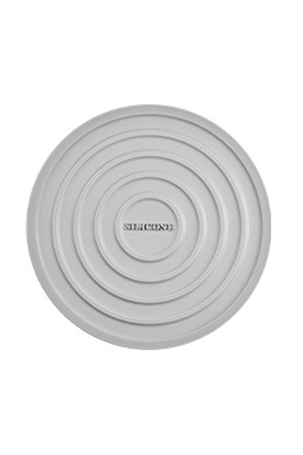 Round 18cm Grey Trivet Mats Silicone Pot Holders Multi-Use Coasters Insulated Round Kitchen Mats Fle