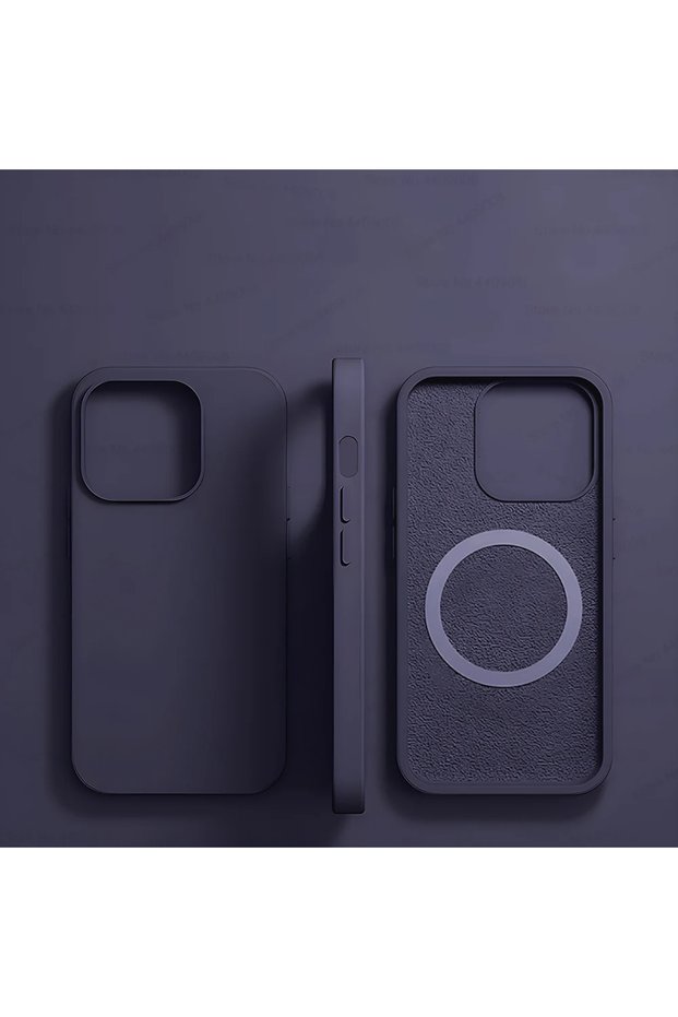 For iPhone 13 ProMax Dark Purple For Magsafe Original Magnetic Cases For iPhone 15 14 13 12 11 Pro M