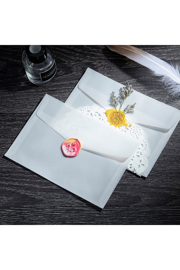 16x11cm 20PCS/Lot Semi-transparent Sulfuric Acid Paper Envelopes For DIY Postcard Card Storage Weddi