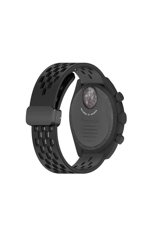 For MoonSwatch Black For MoonSwatch Band Magnetic Silicone Bracelet Accessories For Omega X Swatch J