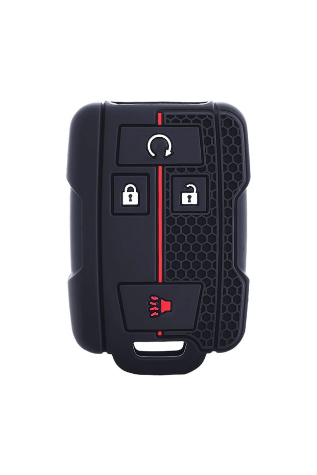 black Silicone car key case for Chevrolet Colorado Silverado 1500 2500HD 3500HD GMC Yukon Sierra Can