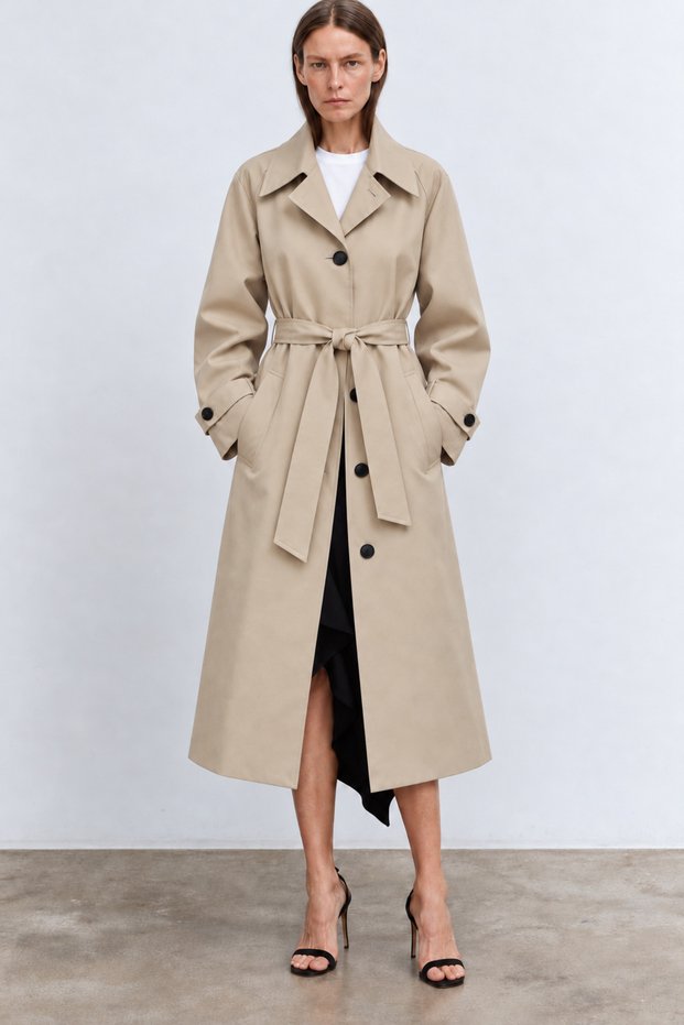 Belted Oversize Long Trench Coat