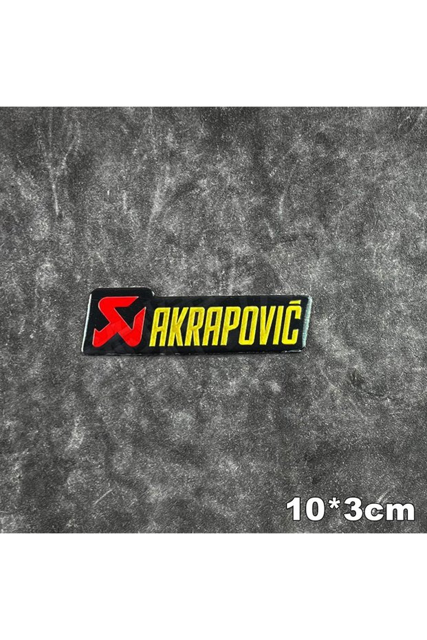 A1 For Akrapovic Exhaust Pipe Metal Aluminum Label Stickers Motorcycle Scooter Dirt Bike Modificatio