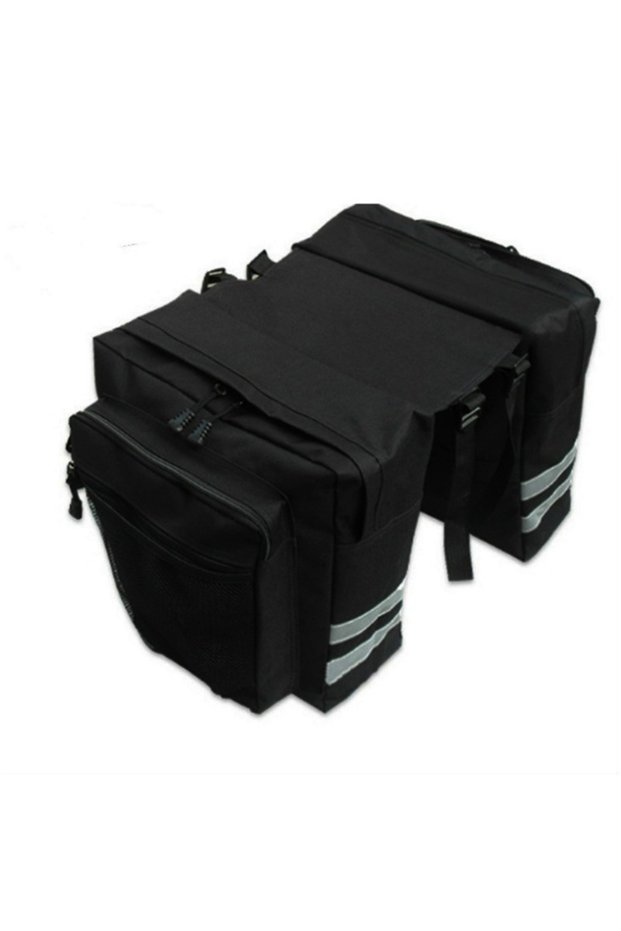 B Black Shelf Bag Bike Rear Rack Bag Cycling Double Side Trunk Bag Mountain Road Bicycle Tail Seat P
