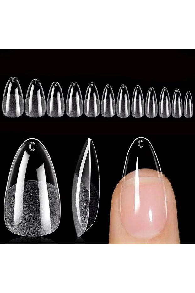 120 Zhongxin 120 Short Almond-Shaped Oval Fake Nail Tips Kit, Can Be Extended into Full Cover Nail G