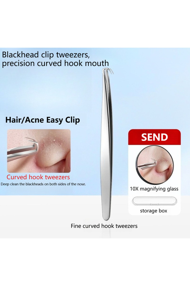 3pcs High-Precision Blackhead Remover Tweezers Set for Beauty Salons Blackhead Extraction Tools Pimp