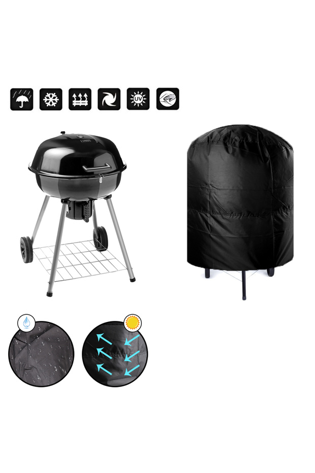 58x77cm Grill Cover 77x58cm/80x66x100cm Waterproof Round BBQ Grill Cover Camping Outdoor Barbecue Co