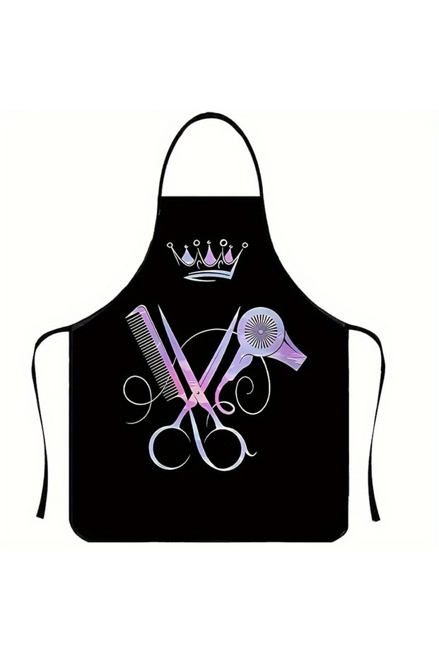 50x70cm 1 【Essential for Hairstylists】Purple Apron, Dual-Use for Home Cooking & Hair Salon