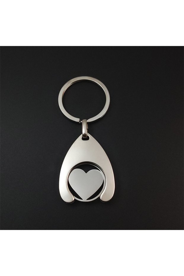 Love Ouyuan Dollar Metal Token Keychain Small Gift Supermarket Shopping Cart Token, Party Gift, Prac
