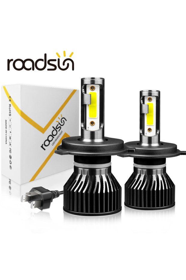 H4 roadsun Mini H4 H7 LED Car Headlight Bulb 12000LM 6000K H1 H3 H11 H13 9012 9005 HB3 9006 HB4 9007