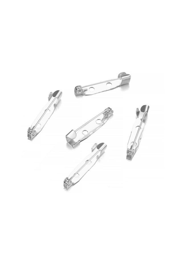 15mm Silver 50pcs 15 20 25 30 35 40mm 7 Color Brooch Clip Base Pins Safety Pins Brooch Settings Blan