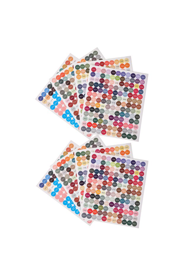 2 Set Diamond Painting Color Number Stickers 447 DMC Labels Stickers Storage Box Diamond Painting Ac
