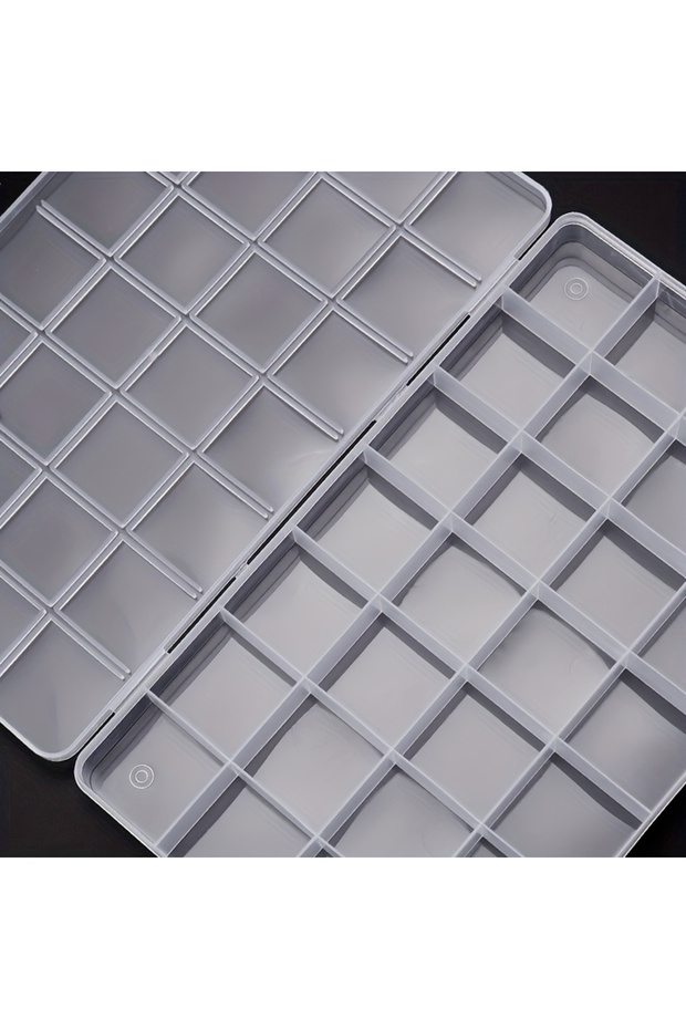 28 Grids 1Pc Multifunctional Clear Plastic Organizer Box with Grids Container Craft Storage for Bead