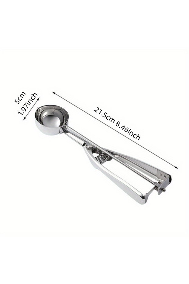 5cm Ice Cream Spoon Kitchen Tools 3 Size Stainless Steel Spring Handle Mash Potato Watermelon Ball S