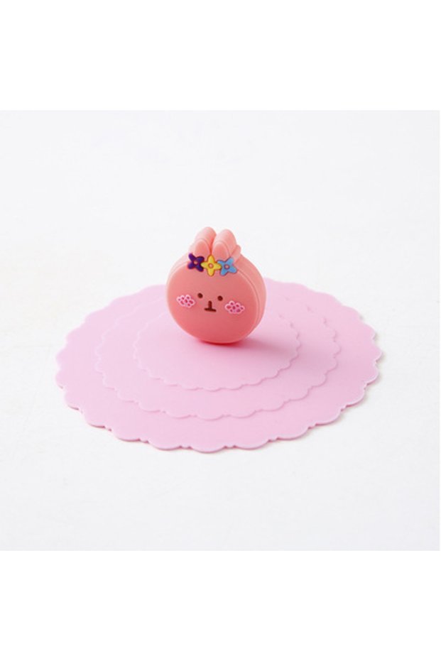 5 6 Colors 10cm Reusable Silicone Cup Cover Cute Seal Suction Cup Cover Dustproof Leakproof Tea Coff