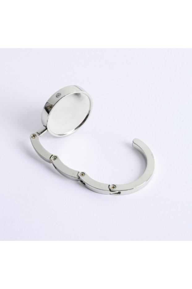 Silver Foldable Bag Hanger Universal Hook for Table Edge Desk Travel Office Organizer Metal Clip Hea