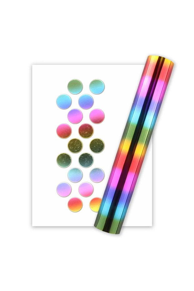 Colour 5Mx15CM 1 Roll Heat Activated Foil Hot Stamping Foil Paper Foil Holographic Heat Foil Transf