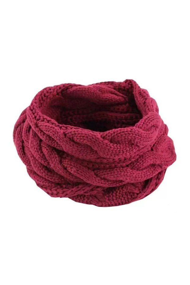 One Size Rose red 1pc Winter Warm Scarf for Women,Windproof Stylish Color-blocked Scarves for Cold