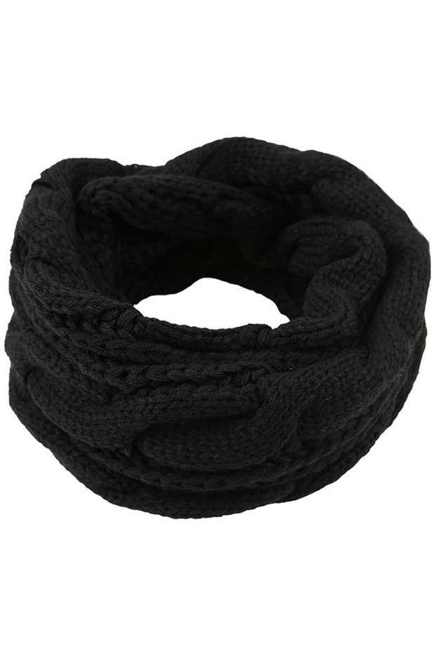 One Size black 1pc Winter Warm Scarf for Women,Windproof Stylish Color-blocked Scarves for Cold Wea