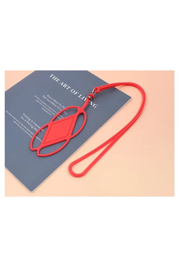 Red Mobile Phone Lanyard Silicone Strap Lanyards Case Neck Hanging Rope Smartphone Necklace Sling Co
