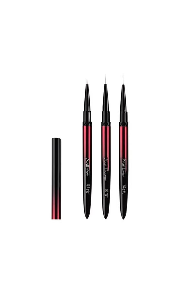 P-H0620-010203 New 1/13pcs Nail Art Brush Set Black Red Metal Handle Acrylic UV Gel Polish Crystal A