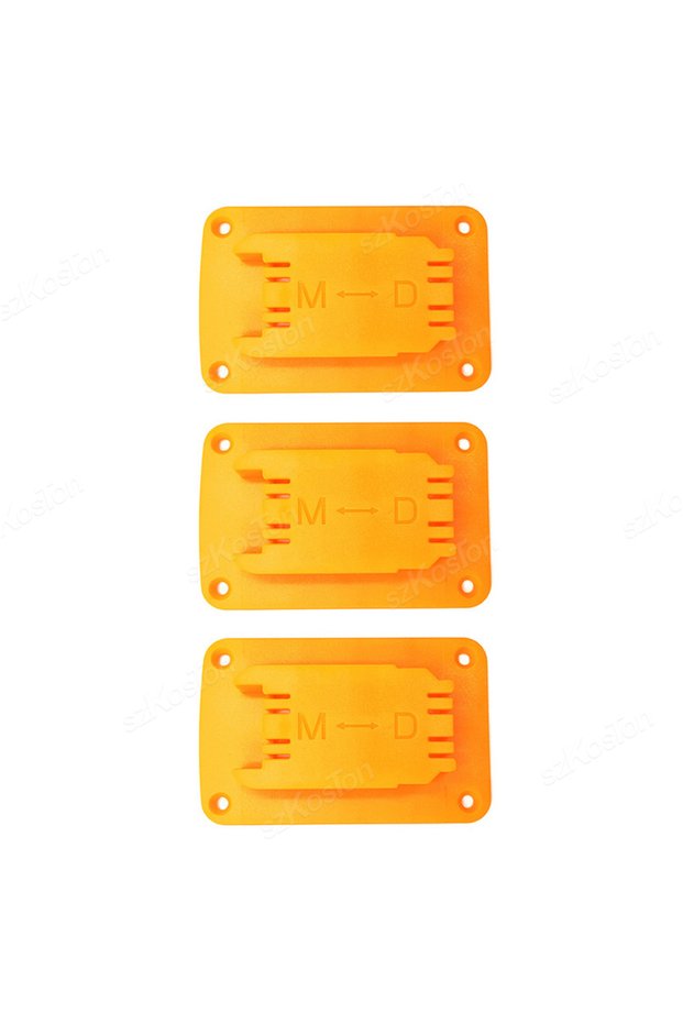 3pcs yellow Wall Mount Drill Tool Battery Mount Holder for DeWalt 14.4V/18V/20V for Milwaukee 18V Ba